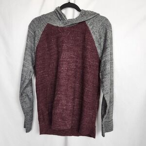 Gap Mens Hoodie Sweater Pullover Red and Gray Cotton‎ Blend Size Medium